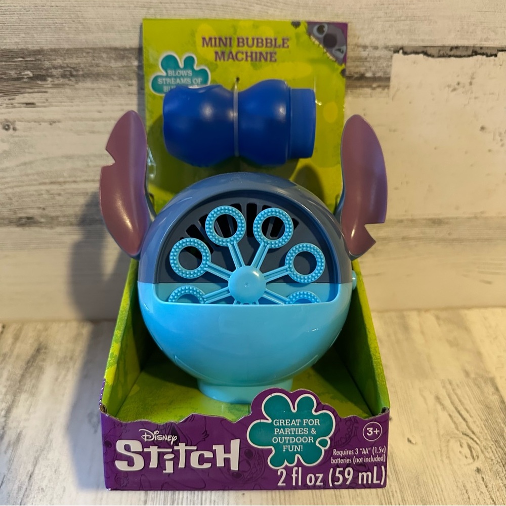 Disney Stitch Mini Bubble Machine NEW